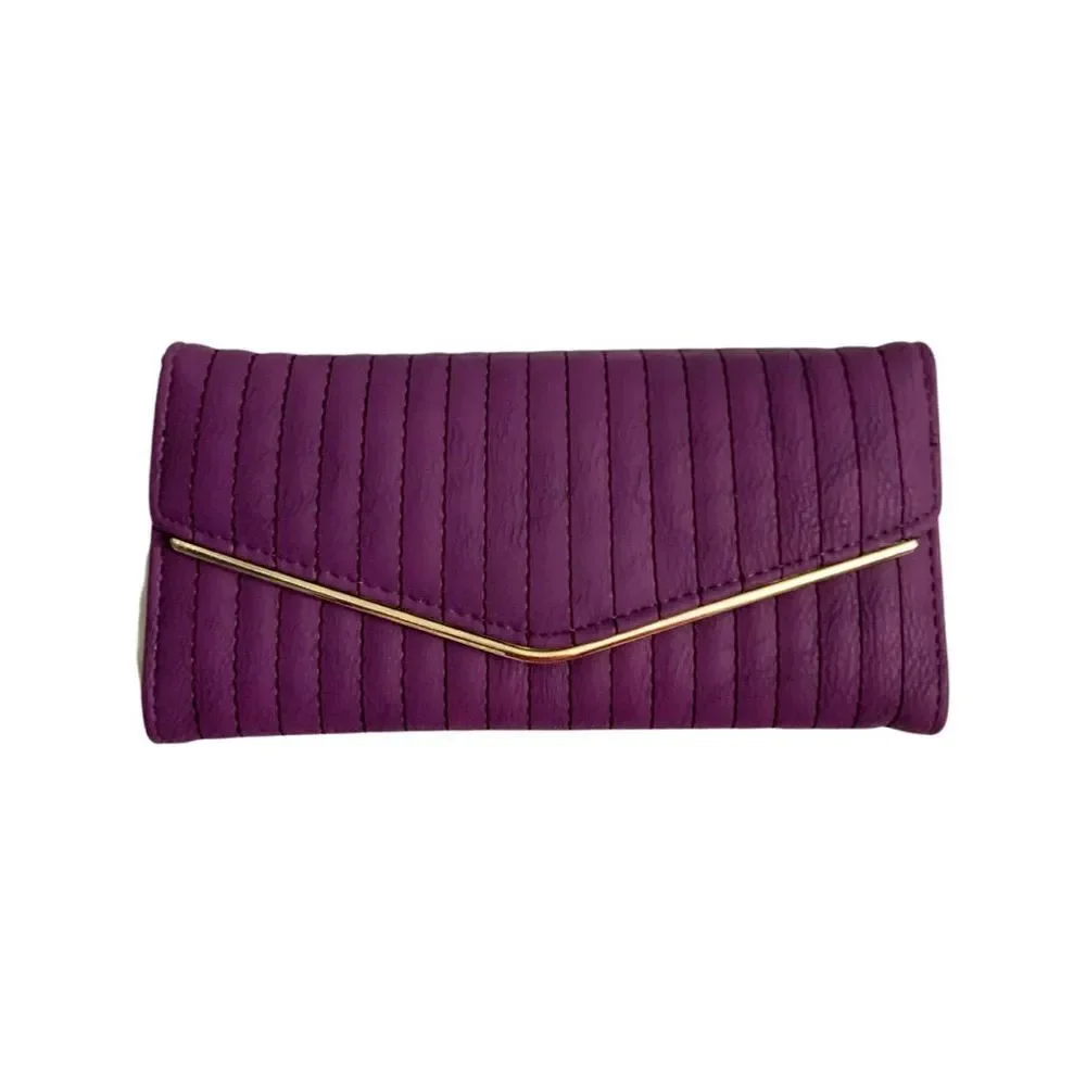 Purple Vegan Leather Wallet